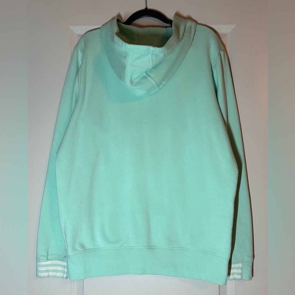 Adidas Mint Green Fleece Graphic Pullover Hoodie Size XL - Picture 3 of 5
